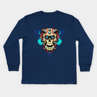 Mecha Skull 1.1 Kids Long Sleeve T-Shirt